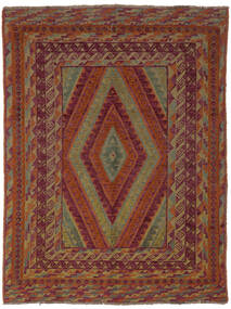  Kelim Golbarjasta Teppich 148X190 Echter Orientalischer Handgewebter Schwartz/Dunkelbraun (Wolle, Afghanistan)