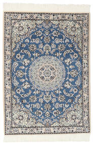  Persischer Nain Fine 9La Teppich Teppich 79X109 Dunkelblau/Beige ( Persien/Iran)