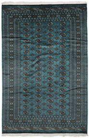  Pakistan Buchara 2Ply Teppich 186X280 Echter Orientalischer Handgeknüpfter Schwartz/Dunkel Türkis (Wolle, Pakistan)