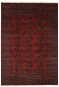  Afghan Teppich 200X285 Echter Orientalischer Handgeknüpfter Schwartz (Wolle, Afghanistan)