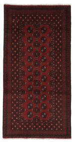  Afghan Teppich 100X197 Echter Orientalischer Handgeknüpfter Schwartz/Weiß/Creme (Wolle, Afghanistan)