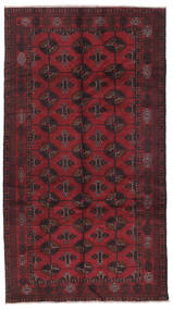  Belutsch Teppich 155X280 Echter Orientalischer Handgeknüpfter Läufer Schwartz/Dunkelrot (Wolle, Afghanistan)