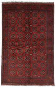  Afghan Khal Mohammadi Teppich 124X195 Echter Orientalischer Handgeknüpfter Schwartz/Dunkelrot (Wolle, Afghanistan)