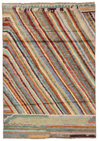 Moroccan Berber - Afghanistan Teppich 120X174 Echter Moderner Handgeknüpfter Dunkelbraun/Dunkelgrün (Wolle, Afghanistan)