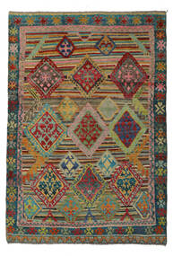  Moroccan Berber - Afghanistan Teppich 117X174 Echter Moderner Handgeknüpfter Dunkelbraun/Schwartz (Wolle, Afghanistan)