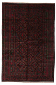  Belutsch Teppich 202X302 Echter Orientalischer Handgeknüpfter Schwartz (Wolle, Afghanistan)