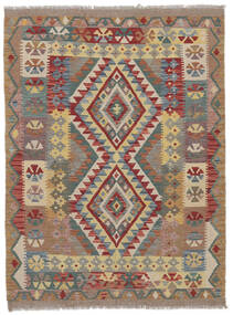  Kelim Afghan Old Style Teppich 106X143 Echter Orientalischer Handgewebter Dunkelbraun/Dunkelrot (Wolle, Afghanistan)