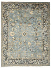 273X368 Usak Design Teppich Teppich Echter Orientalischer Handgeknüpfter Grün/Dunkelgelb Großer (Wolle, Afghanistan)