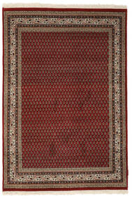  Mir Indisch Teppich 140X205 Echter Orientalischer Handgeknüpfter Schwartz/Dunkelbraun (Wolle, Indien)
