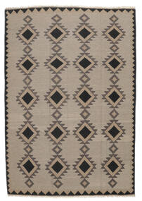  Kelim Teppich 199X298 Echter Orientalischer Handgewebter Dunkelbraun/Braun (Wolle, Persien/Iran)
