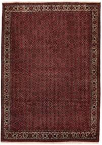  250X357 Bidjar Mit Seide Teppich Handgeknüpfter Teppich Schwarz/Dunkelrot Persien/Iran 