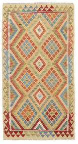  Kelim Afghan Old Style Teppich 98X193 Echter Orientalischer Handgewebter Braun/Beige (Wolle, Afghanistan)