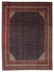  Sarough Mir Teppich 274X360 Echter Orientalischer Handgeknüpfter Schwarz/Dunkelrot Großer (Wolle, )