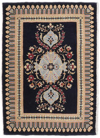  Keshan Teppich 68X94 Echter Orientalischer Handgeknüpfter Schwartz/Braun (Wolle, Persien/Iran)
