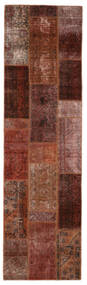 Echter Teppich Patchwork - Persien/Iran 85X303 Läufer Dunkelrot/Schwarz (Wolle, Persien/Iran)