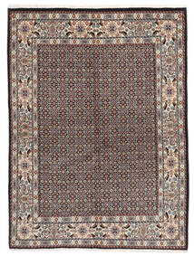  Moud Teppich 146X197 Echter Orientalischer Handgeknüpfter Dunkelbraun/Schwartz ( Persien/Iran)