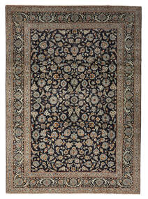  Keshan Teppich 273X382 Echter Orientalischer Handgeknüpfter Schwartz/Dunkelbraun Großer (Wolle, Persien/Iran)