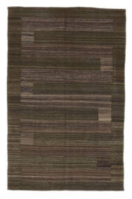 Echter Teppich Kelim Modern Teppich 116X179 Schwarz/Braun (Wolle, Afghanistan)