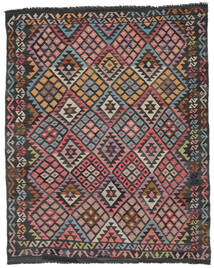  Kelim Afghan Old Style Teppich 177X238 Echter Orientalischer Handgewebter Schwartz/Dunkelbraun (Wolle, Afghanistan)