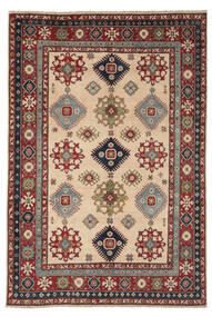 Kazak Teppich 183X267 Echter Orientalischer Handgeknüpfter Dunkelbraun/Schwartz (Wolle, Afghanistan)