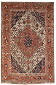  Täbriz Teppich 204X306 Echter Orientalischer Handgeknüpfter Dunkelbraun/Braun (Wolle, Persien/Iran)