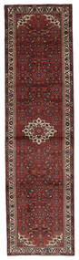 83X311 Hosseinabad Teppich Teppich Echter Orientalischer Handgeknüpfter Läufer Schwarz/Dunkelrot (Wolle, Persien/Iran)