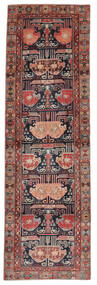  Hamadan Teppich 96X310 Echter Orientalischer Handgeknüpfter Läufer Schwartz/Dunkelrot (Wolle, Persien/Iran)
