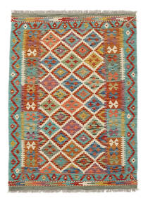  Kelim Afghan Old Style Teppich 104X141 Echter Orientalischer Handgewebter Weiß/Creme/Dunkelrot (Wolle, Afghanistan)