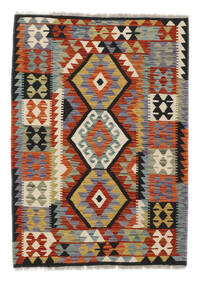  Kelim Afghan Old Style Teppich 101X144 Echter Orientalischer Handgewebter Schwartz/Weiß/Creme (Wolle, Afghanistan)