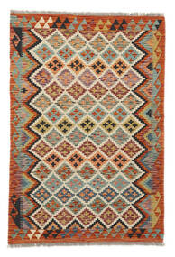  Kelim Afghan Old Style Teppich 103X152 Echter Orientalischer Handgewebter Dunkelbraun/Weiß/Creme (Wolle, Afghanistan)