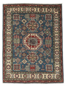  Kazak Teppich 151X199 Echter Orientalischer Handgeknüpfter Schwartz/Dunkelbraun (Wolle, Afghanistan)
