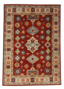 Kazak Teppich 144X203 Echter Orientalischer Handgeknüpfter Dunkelbraun/Schwartz (Wolle, Afghanistan)
