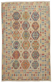  Kelim Afghan Old Style Teppich 244X393 Echter Orientalischer Handgewebter Braun/Hellbraun (Wolle, Afghanistan)