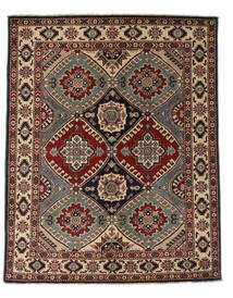  Kazak Teppich 153X189 Echter Orientalischer Handgeknüpfter Schwartz/Dunkelbraun (Wolle, Afghanistan)