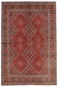  143X215 Afshar Shahre Babak Teppich Handgeknüpfter Teppich Dunkelrot/Braun Persien/Iran 