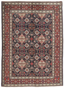  Persischer Täbriz Teppich Teppich 142X191 Schwarz/Braun (Wolle, Persien/Iran)