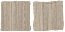  Patchwork Kissenhülle - Iran Teppich 65X65 Echter Orientalischer Handgeknüpfter Quadratisch Braun/Hellbraun (Wolle, Persien/Iran)