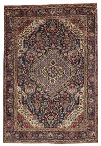 Täbriz Teppich 210X306 Echter Orientalischer Handgeknüpfter Dunkelbraun/Schwartz (Wolle, Persien/Iran)