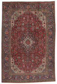  Orientalischer Täbriz Teppich Teppich 202X306 Schwarz/Dunkelrot (Wolle, Persien/Iran)