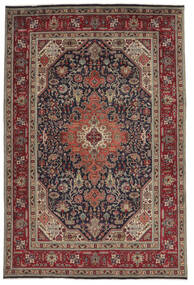  Täbriz Teppich 203X308 Echter Orientalischer Handgeknüpfter Dunkelbraun/Schwartz (Wolle, Persien/Iran)