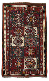 Kelim Vintage Teppich 155X247 Echter Orientalischer Handgewebter Schwarz/Dunkelrot (Wolle, )