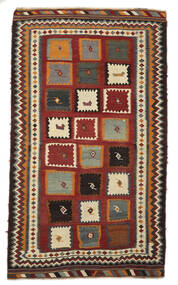Handgewebter Kelim Vintage Teppich 180X307 Vintage Persischer Wollteppich Schwarz/Dunkelrot Teppich 