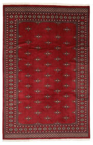  Pakistan Buchara 2Ply Teppich 199X305 Echter Orientalischer Handgeknüpfter Schwartz/Dunkelrot (Wolle, Pakistan)