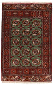  Turkaman Teppich 110X167 Echter Orientalischer Handgeknüpfter Schwartz/Dunkelbraun (Wolle, Persien/Iran)