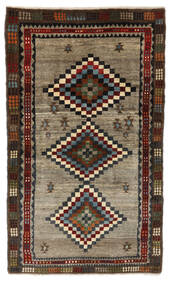  Shiraz Teppich 110X188 Echter Orientalischer Handgeknüpfter Dunkelbraun/Schwartz (Wolle, Persien/Iran)