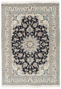  Nain Teppich 146X205 Echter Orientalischer Handgeknüpfter Schwartz/Dunkelgrau (Wolle, Persien/Iran)