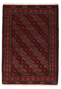  Turkaman Teppich 105X150 Echter Orientalischer Handgeknüpfter Schwartz/Beige (Wolle, Persien/Iran)