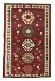 Kelim Vintage Teppich 160X247 Vintage Persischer Wollteppich Dunkelrot/Schwarz Teppich 