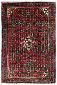  Hosseinabad Teppich 208X310 Echter Orientalischer Handgeknüpfter Schwartz/Dunkelbraun (Wolle, Persien/Iran)