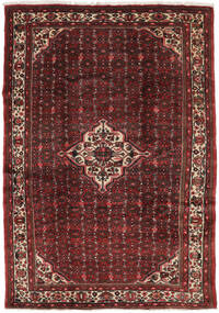  Hosseinabad Teppich 206X293 Echter Orientalischer Handgeknüpfter Schwartz/Dunkelbraun (Wolle, Persien/Iran)